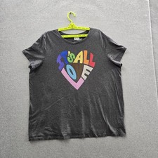 Torrid Women Shirt 3 Gray Graphic It's All Love Rainbow Crew Neck Pullover picture
