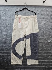 New Zara X Champion Men's Pants With Contrast Logo Ecru Sz 30 picture