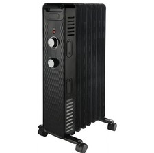 1500W Mainstays Mechanical Oil Filled Electric Radiator Heater Black New In Box  picture