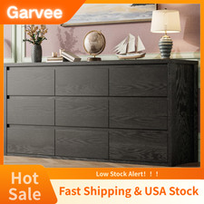 9 Drawer Dresser Handle Free Wood Chest of Drawers, Large Modern Storage Cabinet picture