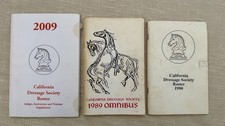 Vintage California Dressage Society 1989 1990 2009 Omnibus Roster Lot of 3 picture