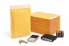 500 #000 4x8 Kraft Bubble Padded Envelopes 4.5 x 8 ~ X-Wide Mailers Bags  picture