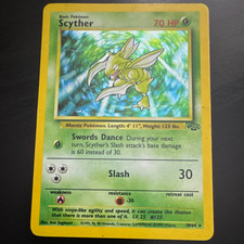 Scyther - Jungle 10/64 Holo Rare Unlimited English 1999 Pokémon Dmg picture