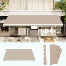 Retractable Awning Fabric Replacement 12X10Ft, without Frame, Beige | Sunsetter picture