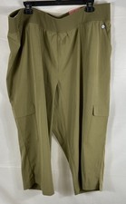 LIVI for Lane Bryant Women's Olive Green Stretch Active Cargo Pants Sz 22/24 NWT picture