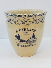 Vintage RRP Co Robinson Ransbottom Blue Spongeware Kitchen Crock 1 Qt Roseville  picture