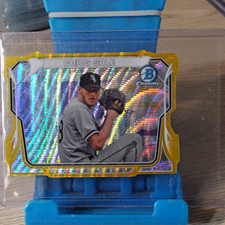 Topps 2014 Bowman Chrome Minis Mini Chrome Chris Sale MC-CS Gold Wave /50 picture