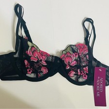 NWT Adored By Adore Me ~ Women's Jamilla Unlined Underwire Bra Lace Black ~ 34B picture