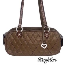 Brighton Brown Quilted Leather Satchel ShoulderBag picture