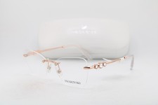NEW SWAROVSKI SK 1014 4014 GOLD GUNMETAL CRYSTALS AUTHENTIC EYEGLASSES 53-16 picture