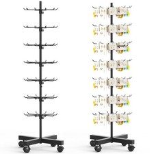 Retail Rotating Display Stand 7 Tier Spinner Rack With Hooks for Store Shop Keys picture