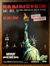 RAMMSTEIN Madison Square Garden U.S. Show 12/11/10~ Magazine Print/Promo Ad 2010 picture