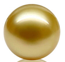 Huge 17mm South Sea Genuine Gold Round Loose Pearl Undrilled Jewelry 1889AAA picture