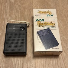 VINTAGE Realistic Flavoradio 12-201 AM ONLY Pocket Radio Black with BoX TANDY picture