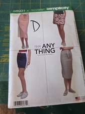 Simplicity Pattern S8931 Ms UP FOR ANYTHING (4) Styles of Knit Skirts Sz XXS-XXL picture