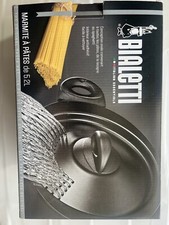 2 Bialetti Italian Essentials 5.5 QT / 5.2L Oval Nonstick Pasta Pot Black 07265 picture
