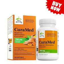 1PCs Terry Naturally CuraMed Curcumin Softgels 120 Count New picture