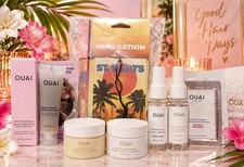 OUAI-CATION 15 PC Travel Set, Creme, Scrub, 2 Mist, 4 Air Freshener + Hair Care picture