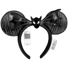 Disney Parks Nightmare Before Christmas Black Bat Headband Minnie Ears Mickey picture