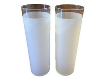 Vintage Libbey Frosted Highball Drinking Glasses Drinkware Barware 7” Set Of 2 picture