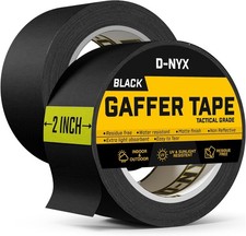Gaffer Tape 2 Inch x 2 Pack Black Gaff Tapes picture