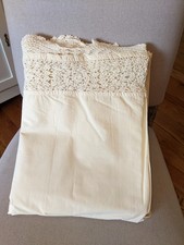 Vintage New Original Pkg. Crochet Sheet Set Full Ecru by Hanover picture