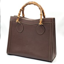 Gucci tote Bag Handbag Bamboo Diana Leather Brown Authentic picture