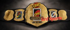 UNO Card Game Trophy Lay The Heat Heavyweight Championship Replica Title Belt picture