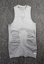 Gymshark Ombre Seamless Tank Top Womens S Heather Gray Sweat Wicking Textured picture
