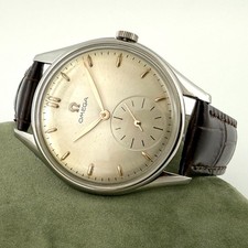 OVERSIZED OMEGA REF 2505 STEEL 38MM MANUAL WIND BEAUTIFUL SWISS GENTS WATCH picture