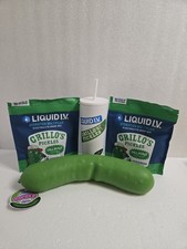 Grillo’s Pickles Hydration  Liquid IV (20-servings) +Tumbler & Big pickle squish picture