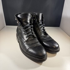 Thursday Boot Company Mens Black Leather Captain Lace Up Boots- Size 10 picture