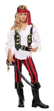 California Costumes Girl's Posh Pirate Costume Large (10-12) Wrinkle Resistant picture