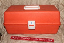 Flambeau 1772 Orange First Aid Medical Case Box EMT Cantilever 2 Tray Fishing picture