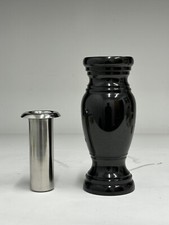 Memorial Cemetery Flower Vase - Real Granite vase with Stainless Steel inner picture