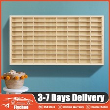 60/80 Grid Wooden Shelf FOR Wheels Diecast Matchbox 1/64 Toy Display Case US picture