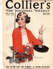 1920 Colliers October 9, 1920 - Woman Fishing; Cox vs. Harding for President picture
