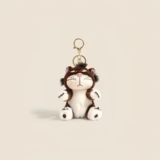 Cute Lucifer Cat Brown Keychain Anime Movie Stuffed Doll picture