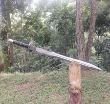 Custom Hadmade Carbon Steel Blade Full Tang Survival Viking Sword | 36 inches picture