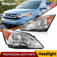 For 2007-2011 Honda CR-V CRV Headlights 07-11 Replacement Headlamps Chrome Amber picture
