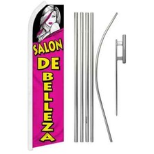 Salon De Belleza Swooper Flutter Feather Advertising Beauty Flag & Pole Kit picture