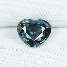 1.96 ct DAZZLING - BLUISH GREEN NATURAL SAPPHIRE Heart See Vdo 0414 picture