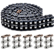 Otoolling 1 Pcs 352 Roller Chain Double Strand Duplex 10 Feet with 5 Connecti... picture