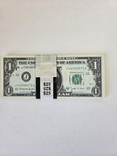 1963 B $1 25 CONSECUTIVE NEW ONE DOLLAR BANKNOTES, BARR # J44996675C-J44996699C picture