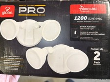 Globe Electric 2-Head Integrated LED Security Flood Light (2-Pk) White picture