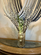 Vintage Heavy Smoked Ribbed Art Glass Vase Mid Century/Modern Scandinavian Style picture