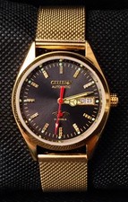 Vintage Automatic Citizen Japan Made Black Dial Day/ Date  Men's Wrist Watch picture
