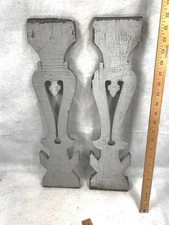 antique architectural pair matching gingerbread flat balusters original 1880s picture