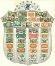 US Fractional Currency. 1:1 Copied from the Original Bank Sampler Shield picture