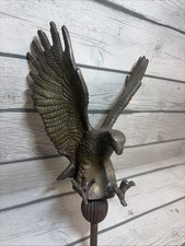ANTIQUE/VINTAGE MAJESTIC PATRIOTIC BALD EAGLE  FLAGPOLE FINIAL  picture